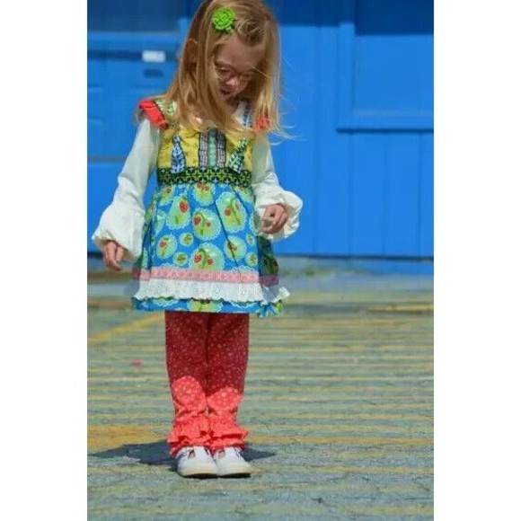 Matilda Jane Strawberry Knot Tie Dress Size 4 Girls